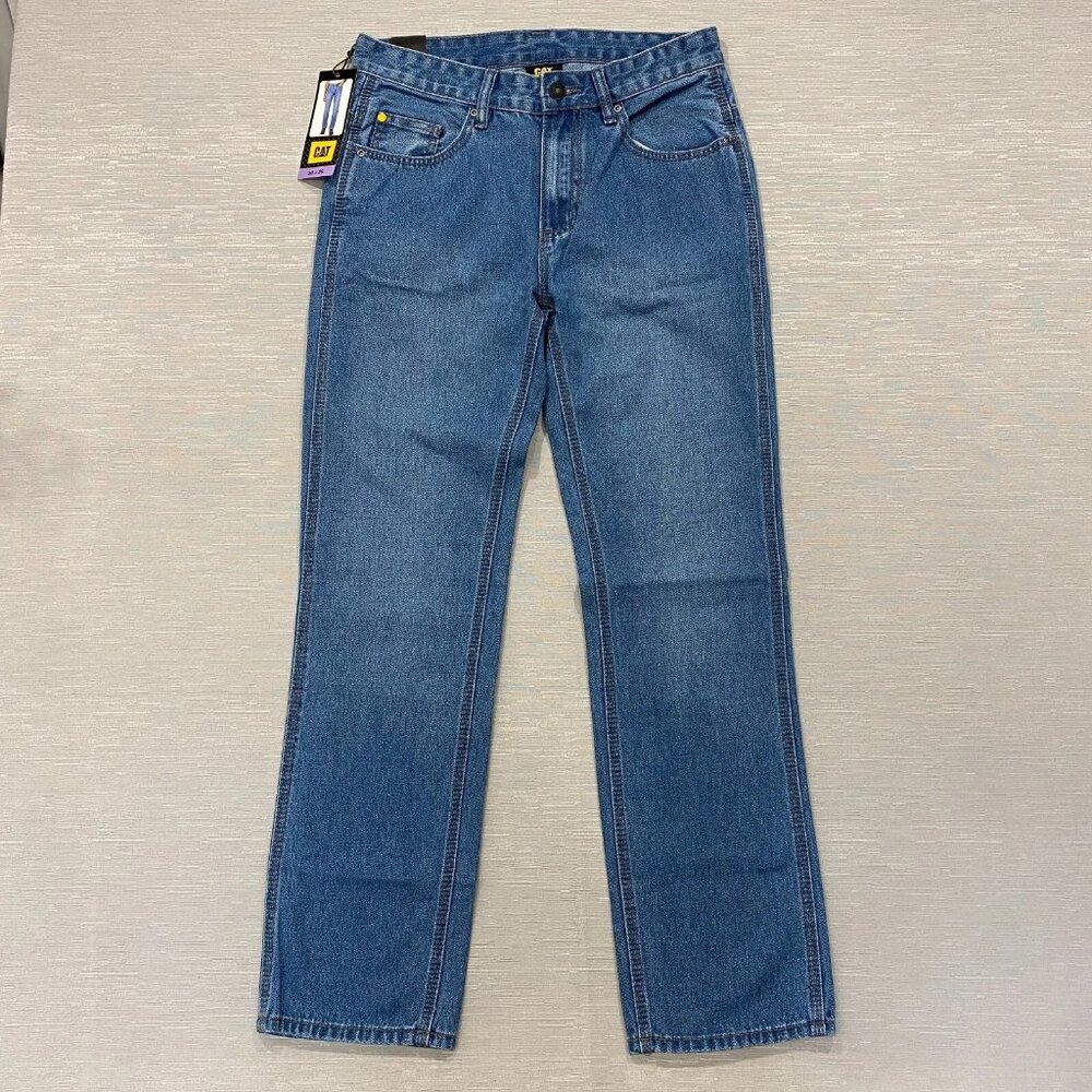 CAT Caterpillar Rigid Work Jeans Mens 30 x 30 Tough 100% Cotton Denim Pants